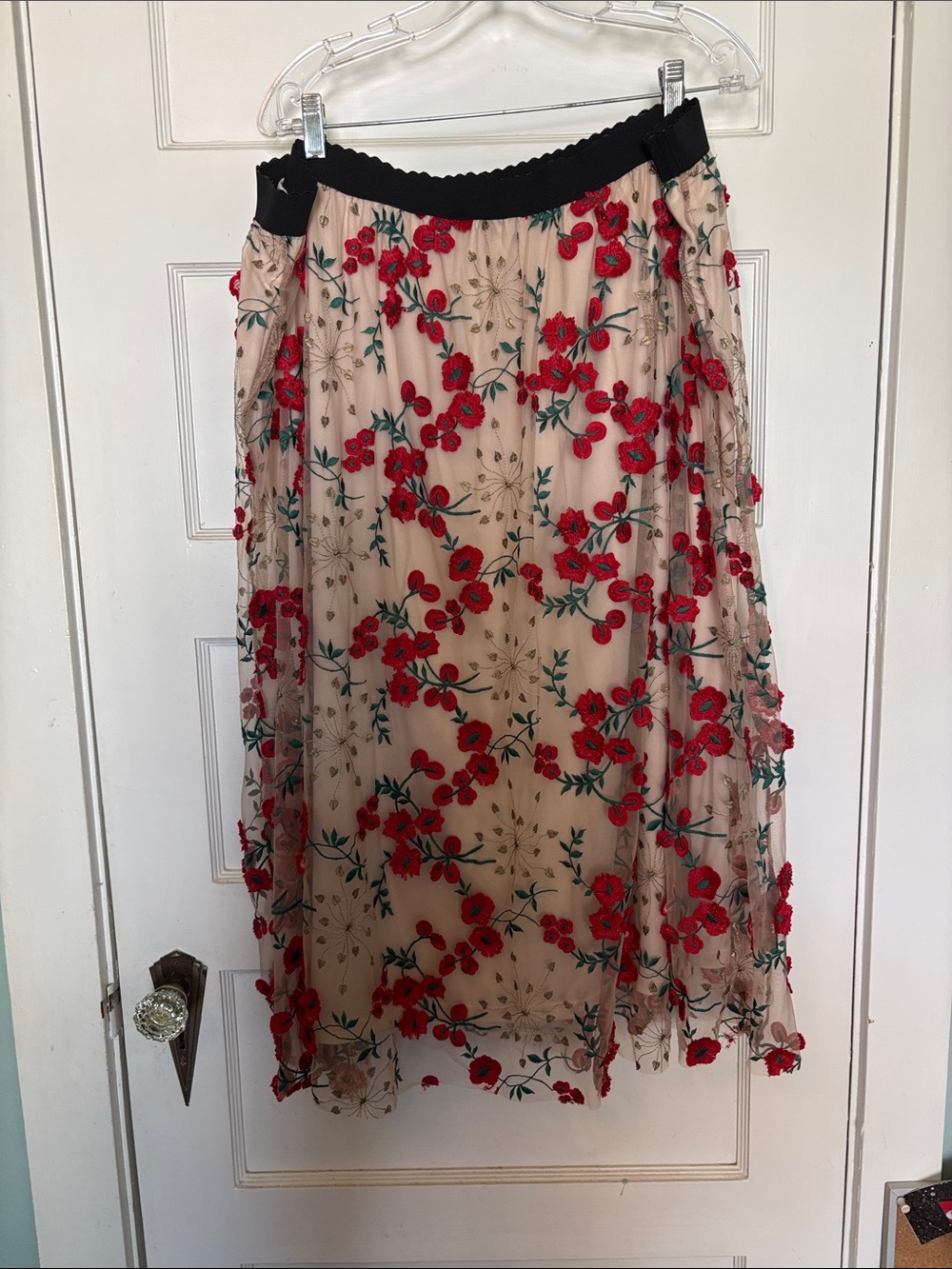 Cato Collection Limited Edition Floral Embroidered Midi Skirt Size 22/24W